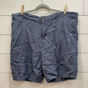 Linen Blue Men’s Shorts Size 40, Old Navy, slim with built in flex